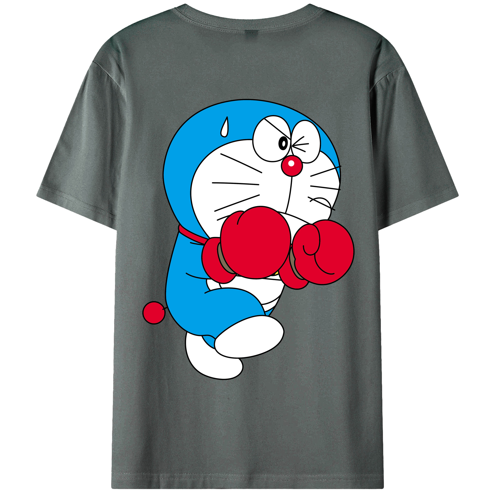 （画像用） ドラえもん Doraemon 綿100％ メンズ半袖Tシャツ（バックプリント） 通気性